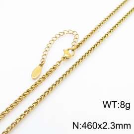 Ins Stainless Steel Square Pearl Round Lady Necklace