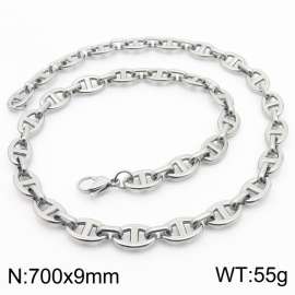 700mm Simple Japanese shaped stainless steel lobster buckle men's and women's necklace