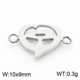 DIY stainless steel heart-shaped small accessory
