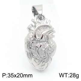 Personality High Quality Silver Color Titanium Steel Heart Pendant Creative Jewelry