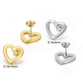Fashionable and exaggerated heart-shaped jewelry, personalized Valentine's Day stamped women's earrings