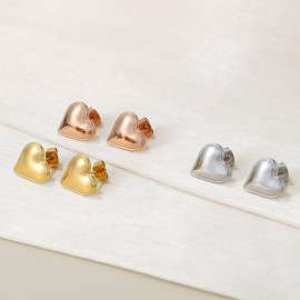 14mm Women's Fashion Earrings Stainless Steel Charm Silver Color Earrings Jewelry
