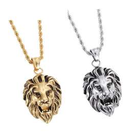 Personalized and domineering lion head pendant cast punk hip-hop lion head trendy men's pendant