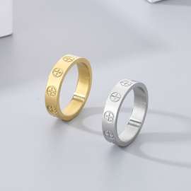 Stainless steel Exquisite niche design love ring LOVE smooth ring