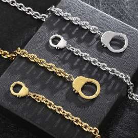 Handcuffs splicing O-chain set, personalized stainless steel bracelet