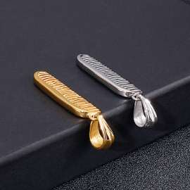 Fashion hip-hop style comb men's stainless steel pendant