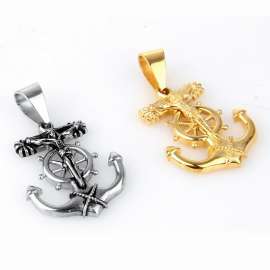 Jesus Cross Ship Anchor Punk Style Pendant