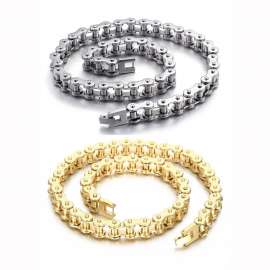 Steel color bicycle chain fashion necklace bicycle chain