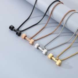 Fitness pendant dumbbell sports expert male Black-plating Pendant