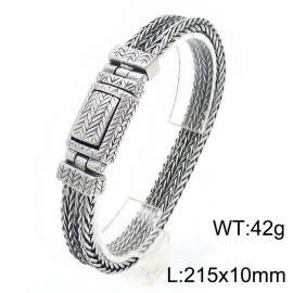 Vintage Thai Silver Viking Male Wheat Chain Jewelry Handmade Braided Bracelets For Men